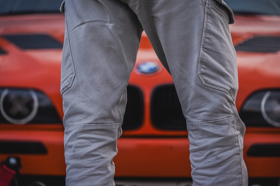 Photo grey womens trousers