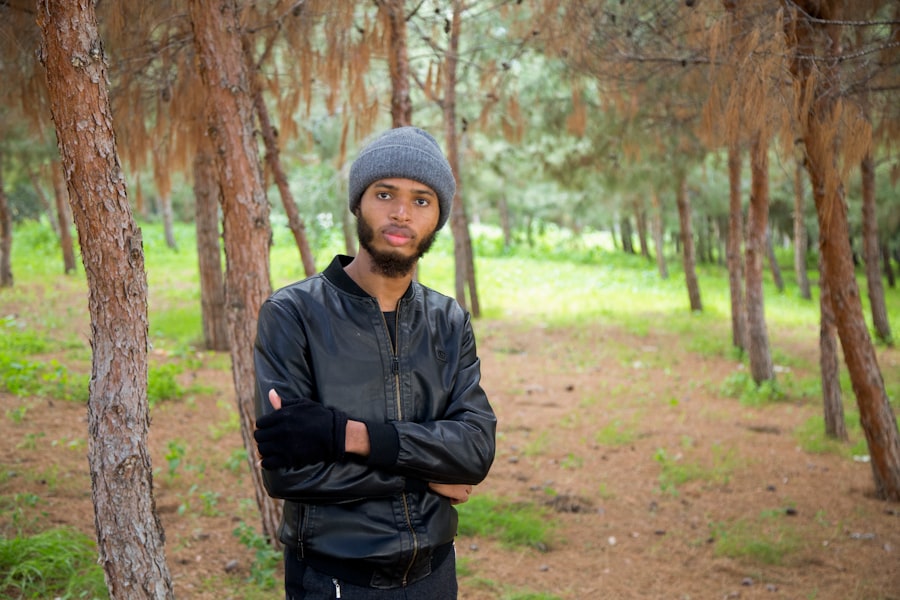 Photo black leather jacket