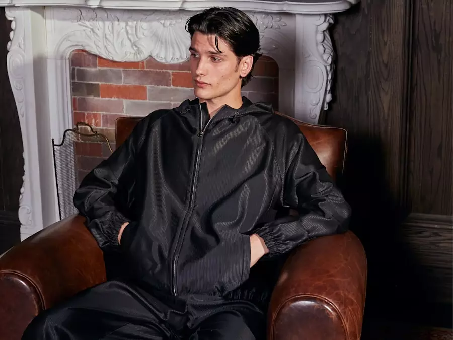 black leather jacket